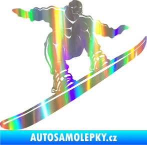 Samolepka Snowboard 038 pravá Holografická
