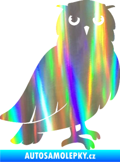 Samolepka Sova 003 pravá Holografická