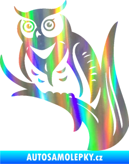 Samolepka Sova 004 levá Holografická