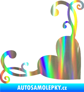 Samolepka Srdce dekor pravá Holografická