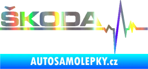 Samolepka Srdeční tep 034 levá Škoda Holografická