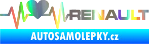 Samolepka Srdeční tep 041 pravá Renault Holografická