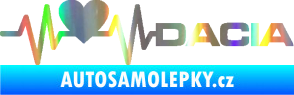 Samolepka Srdeční tep 045 pravá Dacia Holografická