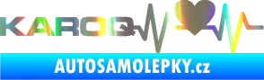 Samolepka Srdeční tep 068 levá Karoq Holografická