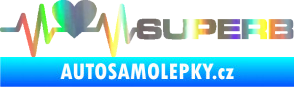 Samolepka Srdeční tep 072 pravá Superb Holografická