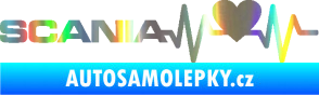 Samolepka Srdeční tep 090 levá Scania Holografická