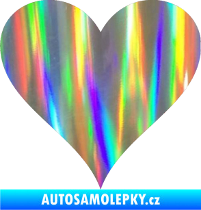 Samolepka Srdíčko 001 Holografická