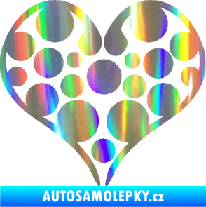 Samolepka Srdíčko 008 Holografická