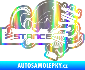 Samolepka Stance nápis s chobotnicí Holografická