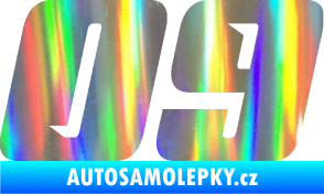 Samolepka Startovní číslo 09 typ 6 Holografická