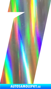 Samolepka Startovní číslo 1 typ 6 Holografická