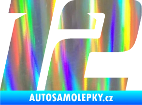Samolepka Startovní číslo 12 typ 6 Holografická