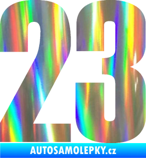 Samolepka Startovní číslo 23 typ 2          Holografická