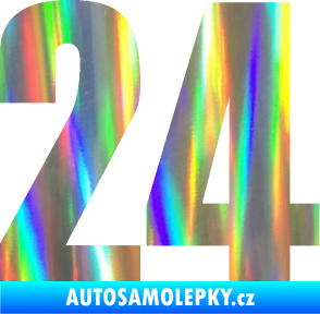 Samolepka Startovní číslo 24 typ 2      Holografická