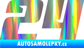 Samolepka Startovní číslo 24 typ 6 Holografická