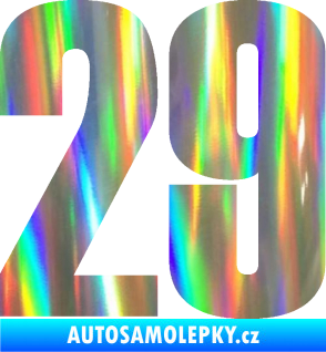 Samolepka Startovní číslo 29 typ 2    Holografická