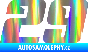 Samolepka Startovní číslo 29 typ 6 Holografická
