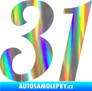 Samolepka Startovní číslo 31 typ 3 Holografická