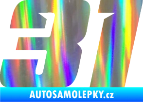 Samolepka Startovní číslo 31 typ 6 Holografická