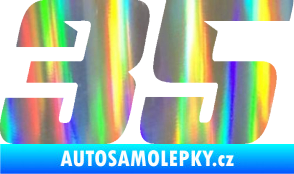Samolepka Startovní číslo 35 typ 6 Holografická