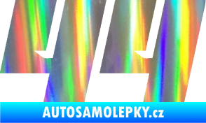 Samolepka Startovní číslo 44 typ 6 Holografická