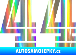 Samolepka Startovní číslo 44 typ 7 Holografická