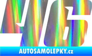 Samolepka Startovní číslo 46 typ 6 Holografická