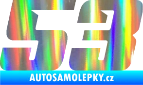 Samolepka Startovní číslo 53 typ 6 Holografická
