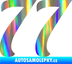 Samolepka Startovní číslo 77 typ 3   Holografická