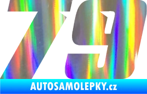 Samolepka Startovní číslo 79 typ 6 Holografická