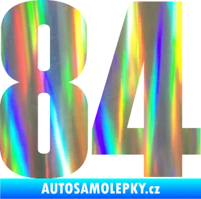 Samolepka Startovní číslo 84 typ 2    Holografická