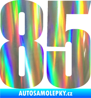 Samolepka Startovní číslo 85 typ 2     Holografická