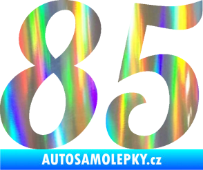 Samolepka Startovní číslo 85 typ 3   Holografická