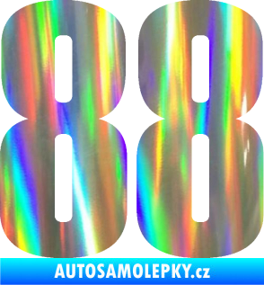 Samolepka Startovní číslo 88 typ 2        Holografická