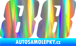 Samolepka Startovní číslo 88 typ 6 Holografická