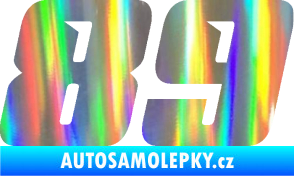 Samolepka Startovní číslo 89 typ 6 Holografická