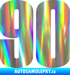Samolepka Startovní číslo 90 typ 2          Holografická