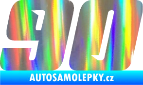Samolepka Startovní číslo 90 typ 6 Holografická