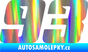 Samolepka Startovní číslo 93 typ 6 Holografická