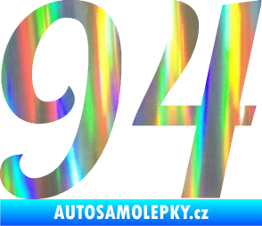 Samolepka Startovní číslo 94 typ 3    Holografická
