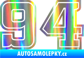 Samolepka Startovní číslo 94 typ 5 Holografická