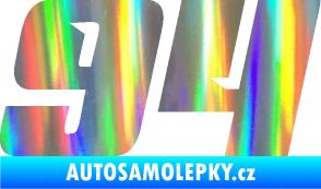 Samolepka Startovní číslo 94 typ 6 Holografická