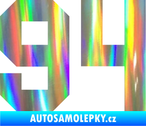 Samolepka Startovní číslo 94 Holografická
