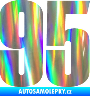 Samolepka Startovní číslo 95 typ 2     Holografická