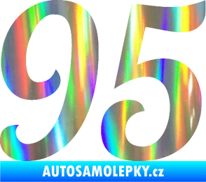 Samolepka Startovní číslo 95 typ 3   Holografická
