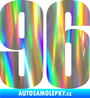 Samolepka Startovní číslo 96 typ 2     Holografická