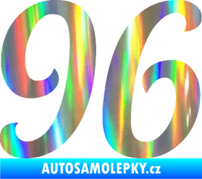 Samolepka Startovní číslo 96 typ 3    Holografická