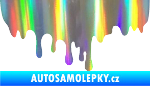Samolepka Stékájící skvrna 001 levá krevní cákanec Holografická
