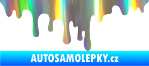 Samolepka Stékající skvrna 002 levá krevní cákanec Holografická