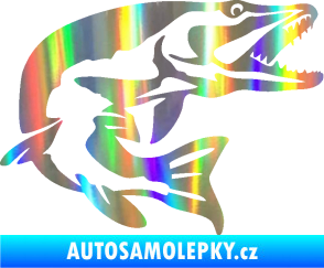 Samolepka Štika 001 pravá Holografická